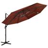 VidaXL 4-Tier Garden Parasol with Aluminum Pole, Patio Sunshade, Sun Shelter, Beach Terrace Umbrella, 313833