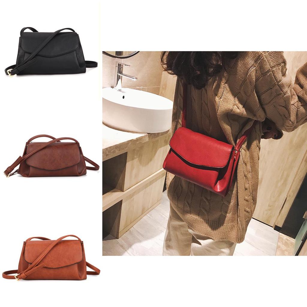 Retro Pu Small Square Shoulder Bag With Magnetic Closure For Daily Fashion