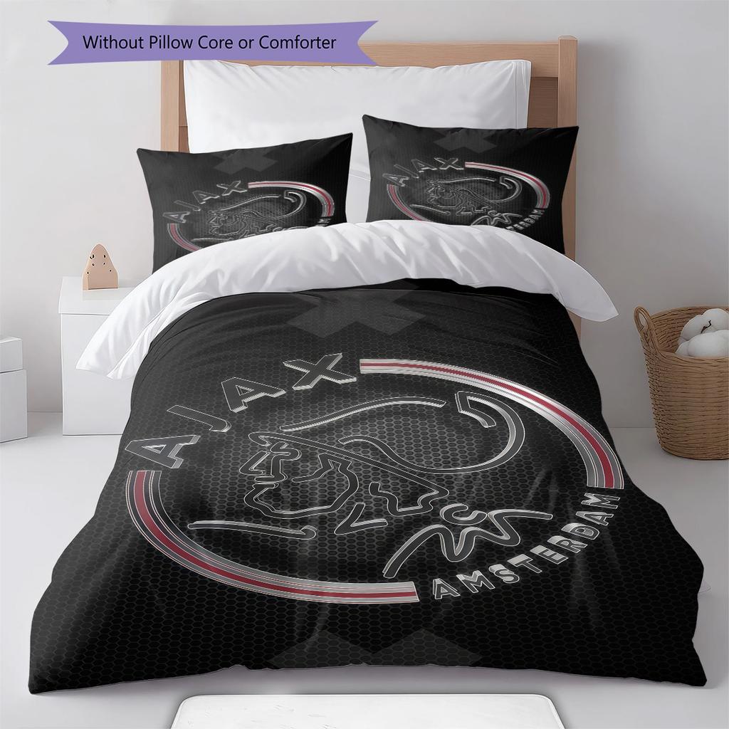 AFC Ajax Bedding Quilt Set Quilt Cover Pillowcase Home Decoration Birthday Gift (1 * Duvet Cover + 2 * Pillowcase, Without Core)