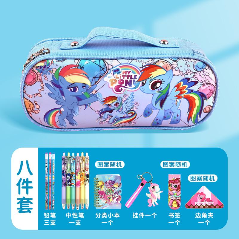 Cutie de papetărie pânză etui port-creioane de mână drăguț cu bule mat etui port-creioane elev școală primară capacitate mare inimă de fată