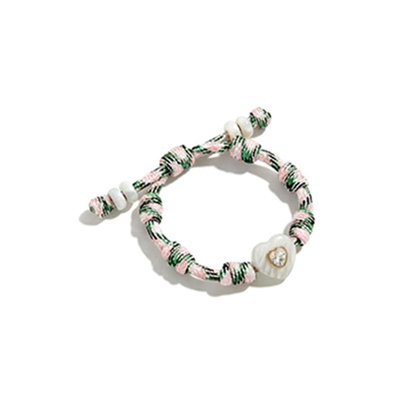 Personalized Heart Dopamine Bracelet Adjustable Drawstring Rope Handmade Contrast Color Hand Rope Fashion Jewelry Gift For Women