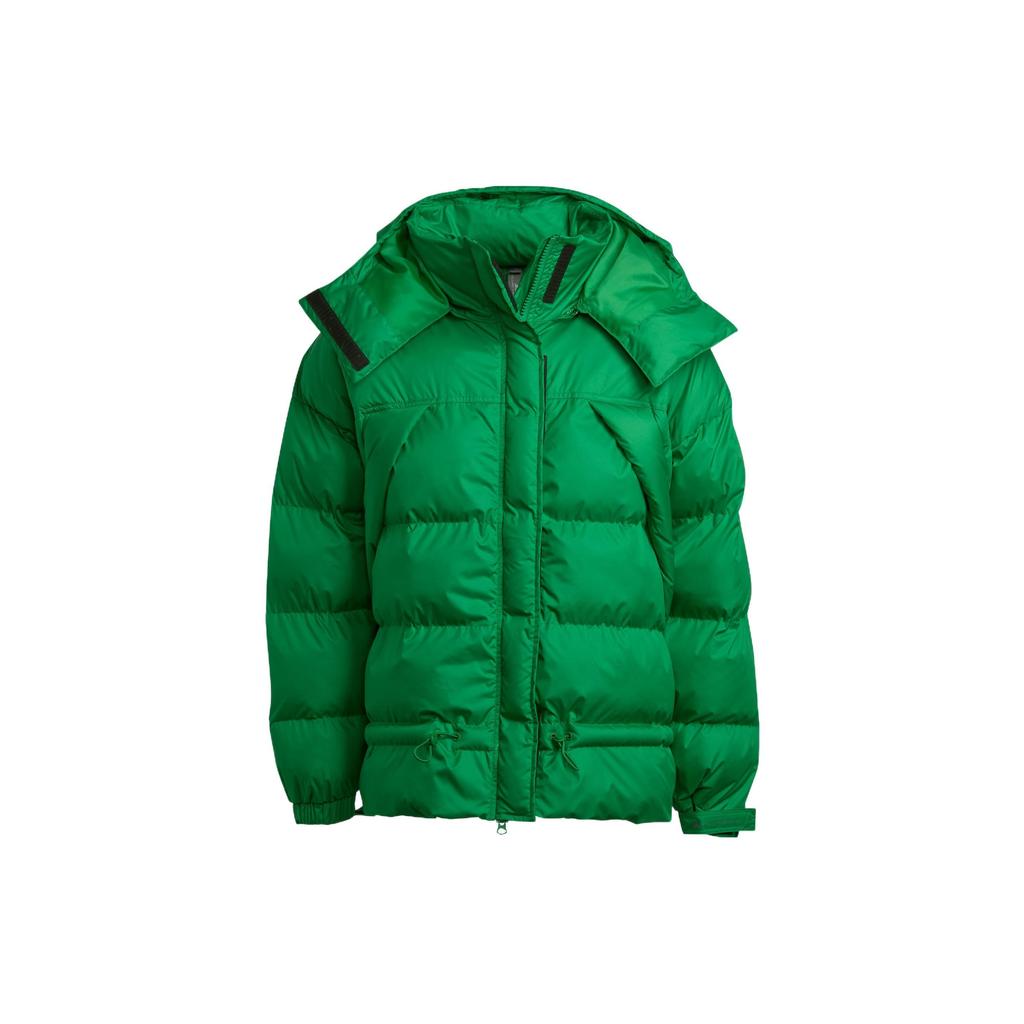 Adidas Solid Color Hidden Zipper Hooded Long Sleeve Cotton Jacket Women Jacket Green HG6897