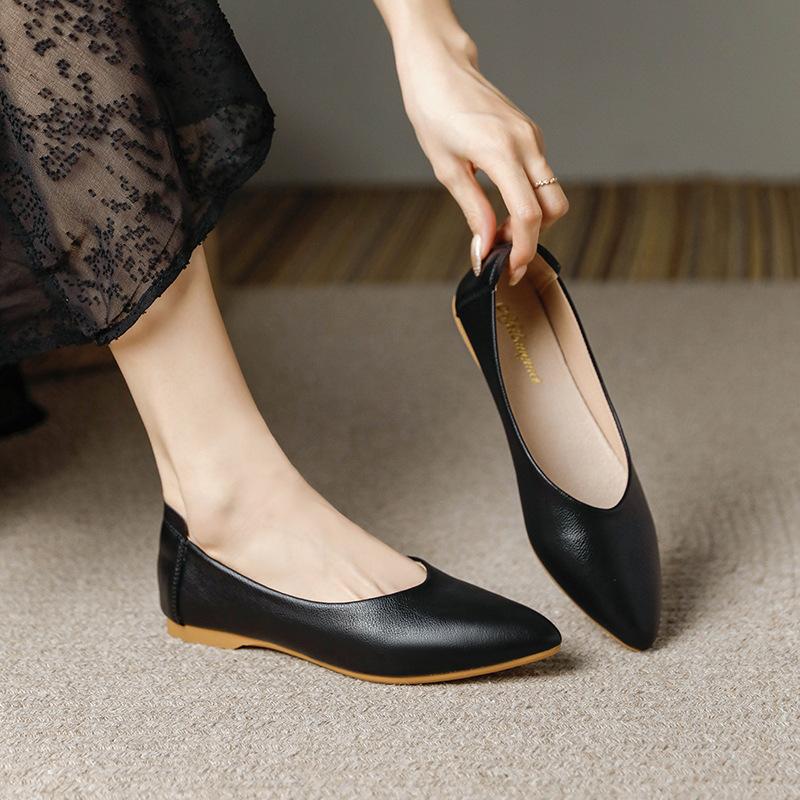 

Кожаные туфли на плоской подошве Yuexinwang для женской обуви Huizhou Su Yinyin в том же стиле, туфли Mary Jane на высоком каблуке, новые универсальные весенние туфли 34 чёрный