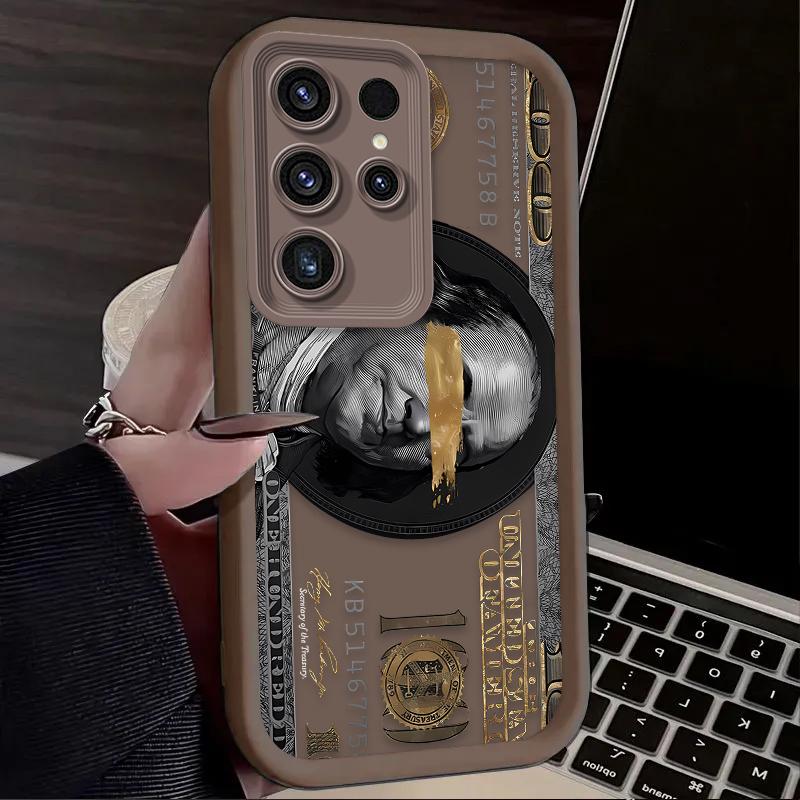 USD Dollar Popular Silicone Soft Phone Case For Samsung Galaxy S25 S24 S23 Ultra S22 S21 Plus FE A55 A54 A35 A15 5G Cover