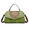 New retro women's bag medium embossed soft leather shoulder messenger bag fashionable portable women's bag