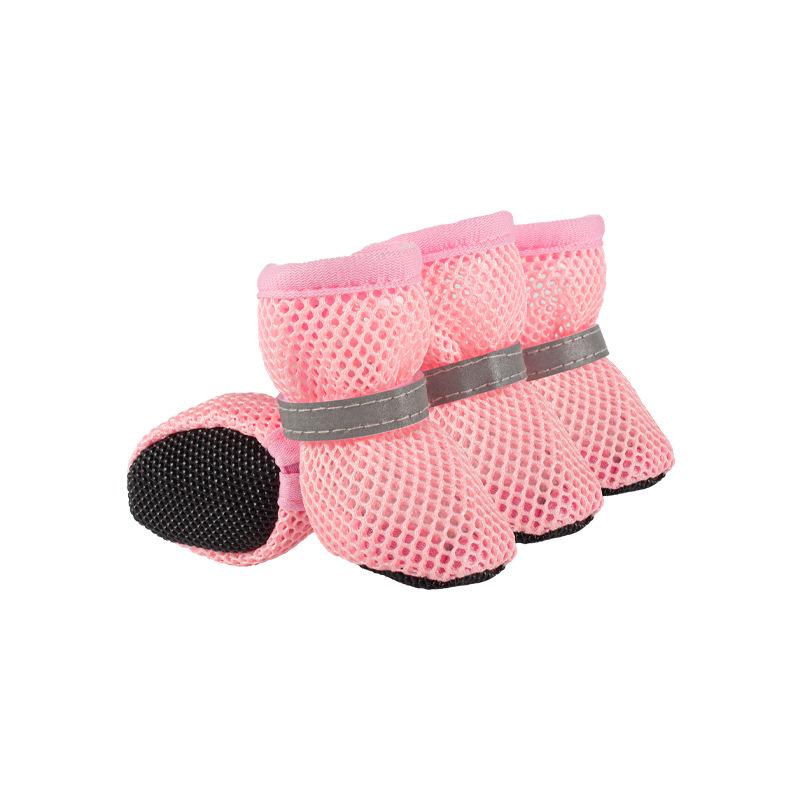 Reflective Breathable Mesh Dog Shoes - Non-slip, Wear-resistant Soles for Small and Medium Breeds