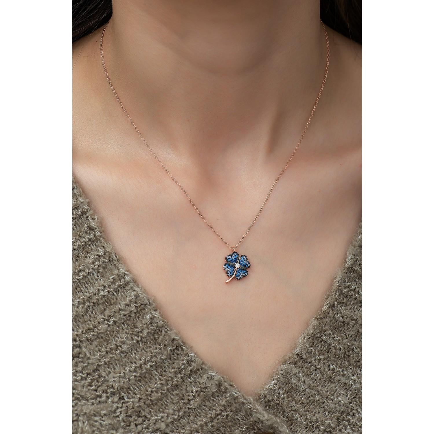 

Ожерелье из клевера с переходом цвета из стерлингового серебра 925 пробы