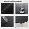 Rectangular Leather Table Cloth, Wipeable Tablecloth, Large Faux Leather Dinner Table Protector Pad, Waterproof Oilproof Heat Resistant Vinyl Fitted
