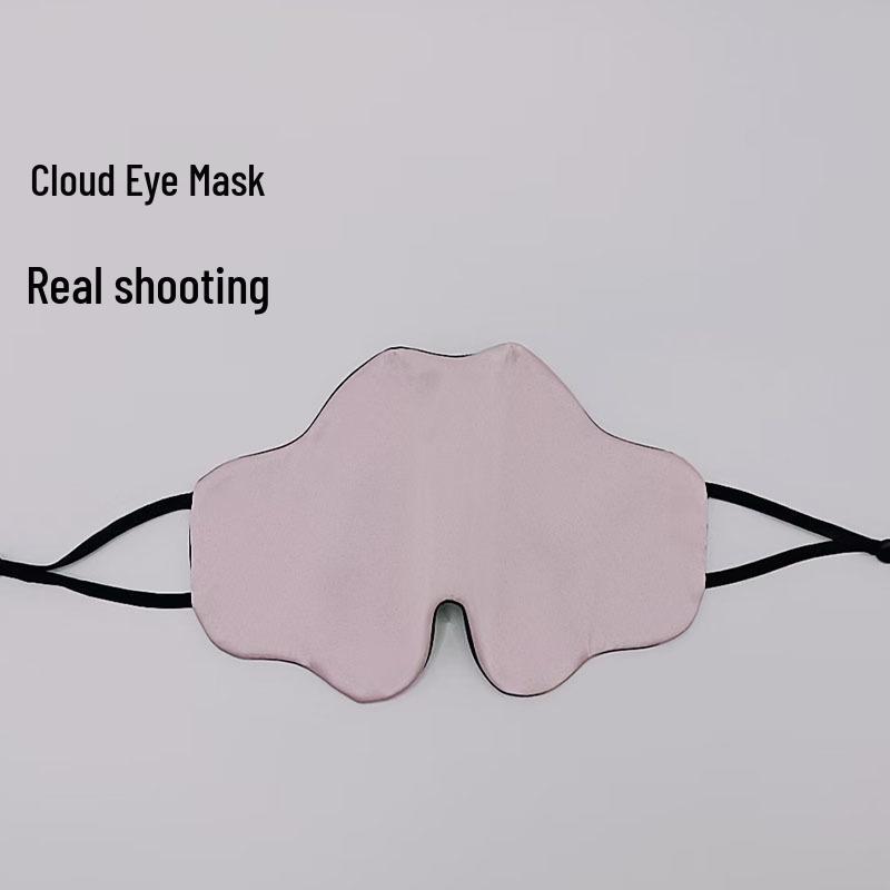 Silk Mulberry Double-Sided Blackout Eye Mask with Ear Loops for Sleep & Eye Fatigue Relief