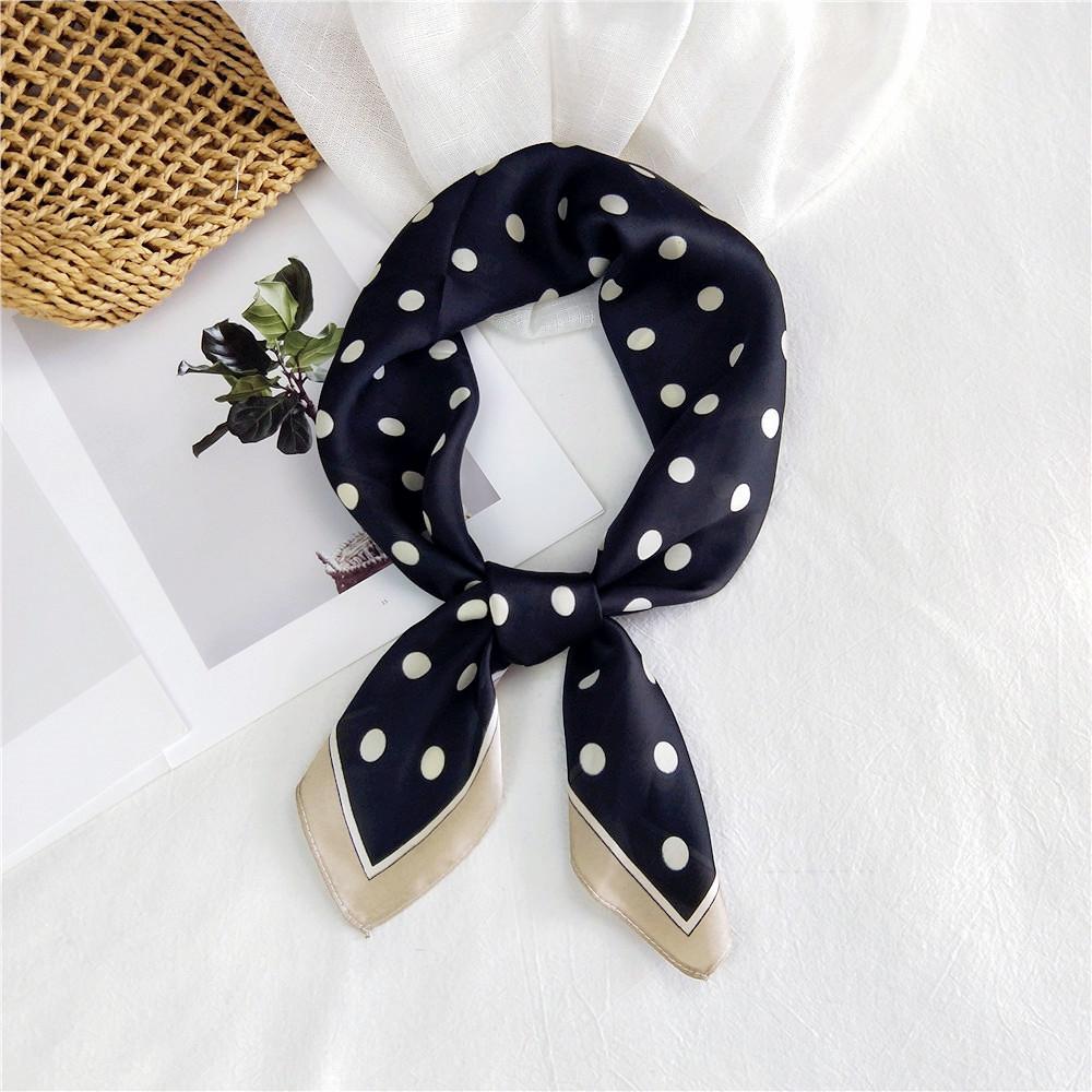 Floral Print Headkerchief Neck Scarves Women 70CM Square Headband Hijab Scarf For Ladies