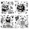 Removable Skeleton Wall Decal Self-Adhesive Skull Head Window Clings  Halloween Party