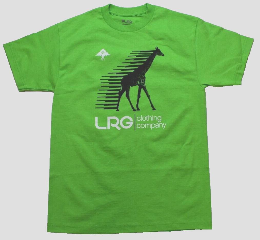 

LRG Lifted Research Group Mens Lime Green Giraffe Graphic Shirt NWT Small S