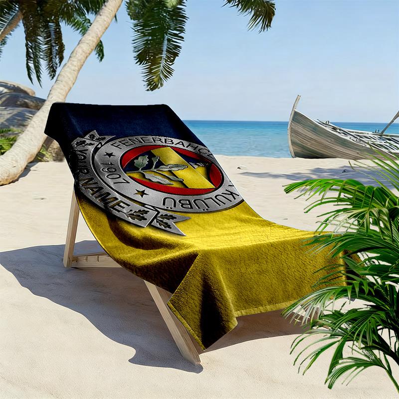 Fenerbahce Spor Kulübü Print Beach Towel, Large Soft Quick Dry Towel for Beach Camping Swimming