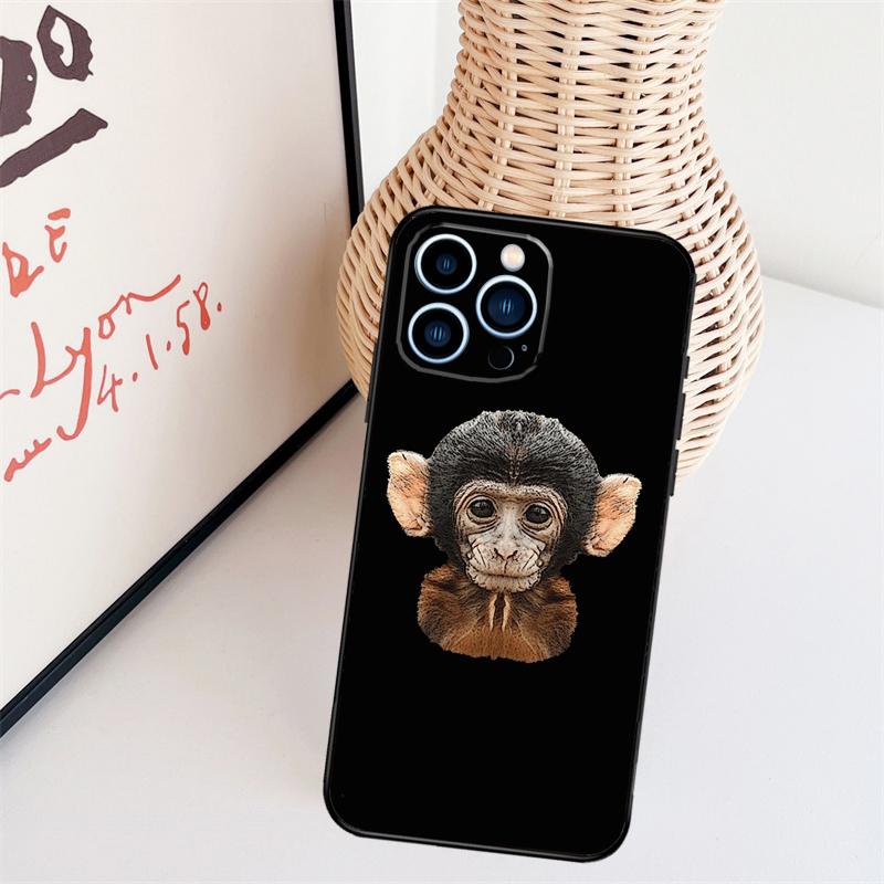 Affe Gorilla Menschenaffe Baby Handyhülle Für iPhone 16 Pro Max 15 14 13 11 12 17 Pro Max mini 15 16 Plus 16e 17 Air Cover