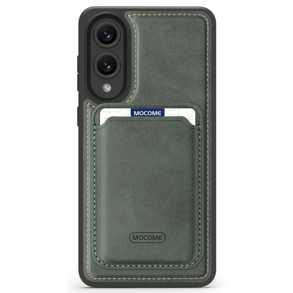 For Samsung Galaxy S25 Edge Magnetic Case with Detachable Card Holder TPU+PU Leather Phone Back Cover