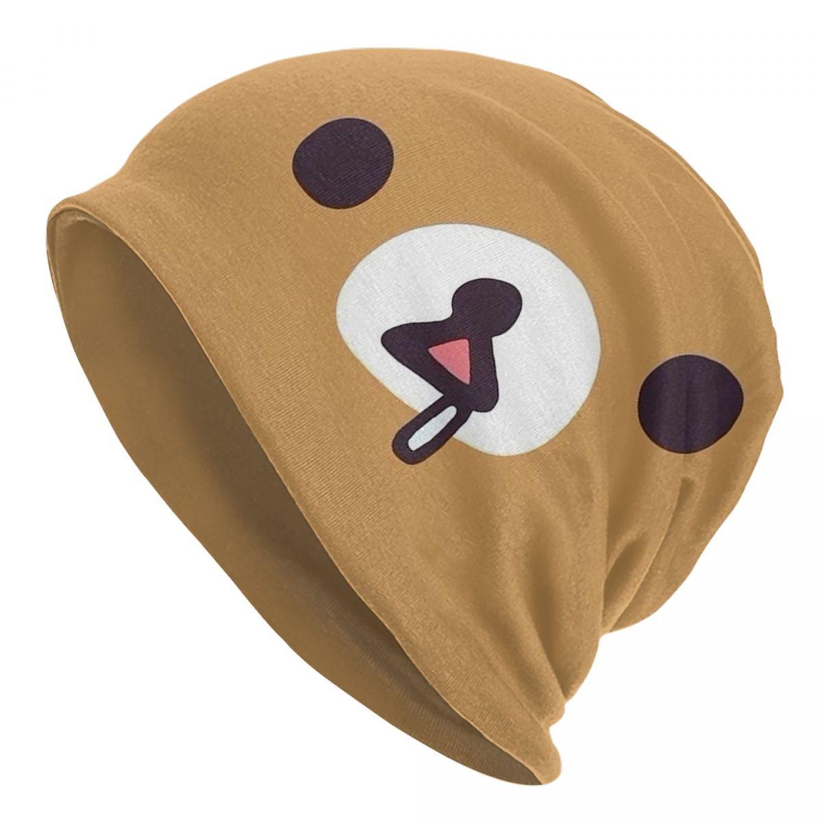 

Rilakkuma Relax Bear Big Face Unisex Women Adult Beanies Caps Knitting Bonnet Hat Warm Fashion Autumn Winter Outdoor Skullies Hats One Size
