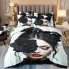 3Pcs Bedding Set 3D Printed Down Comforter Cover Set 1Pc Down Comforter Cover 2Pcs Pillowcases Without Core Ultra-Soft