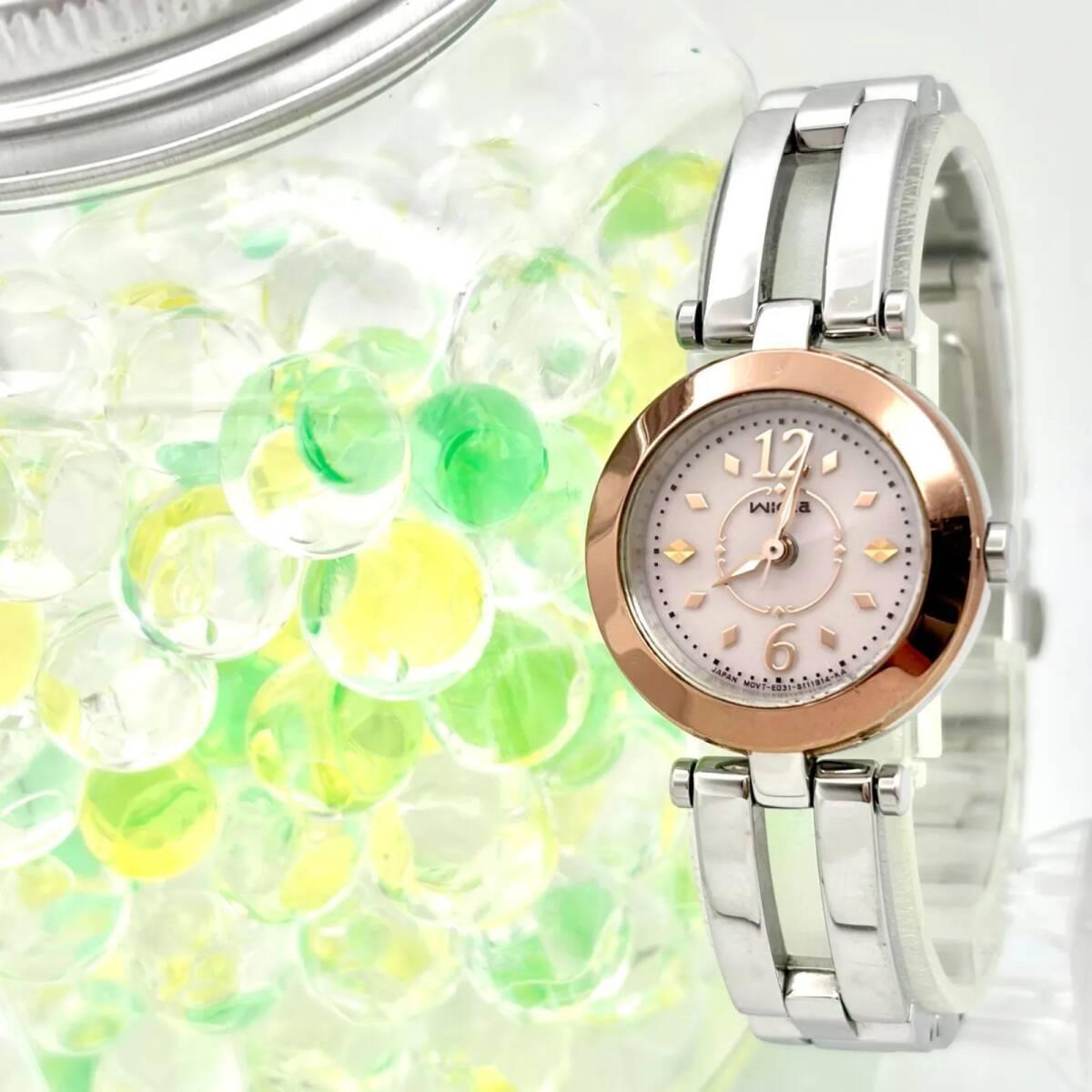 [In operation] CITIZEN wicca solar ladies watch pink gold E031-S076951 461020299