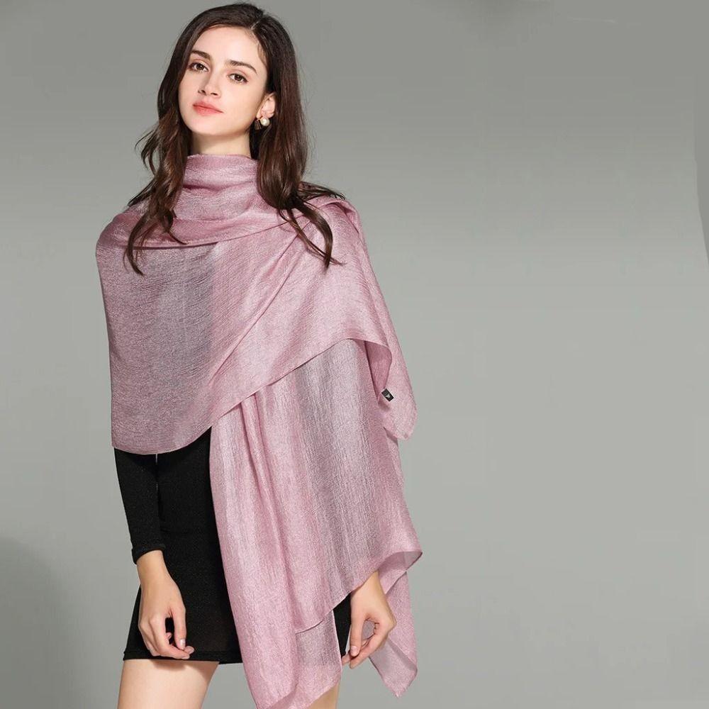 Einfarbiger Damen-Sonnenschutz-Schal, Kopftuch, Übergröße, Hijab-Mode, Damen-Einfarbschal