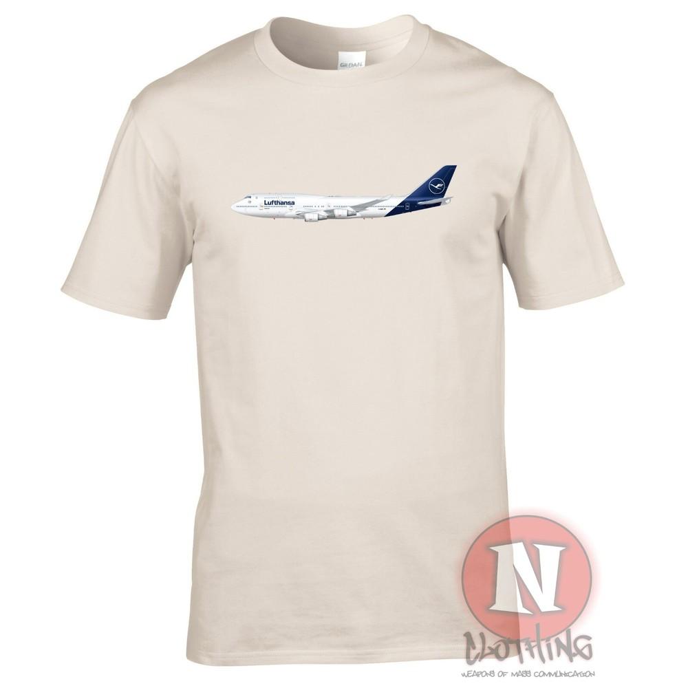 T-shirt Lufthansa 747 Boeing Jumbo Jet Spotters di aerei Equipaggio di linea Aeroporti Maglietta
