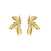 Three-dimensional Leaf Earrings Women's Exaggerated Cold Wind Stud Earrings Retro Temperament Earrings