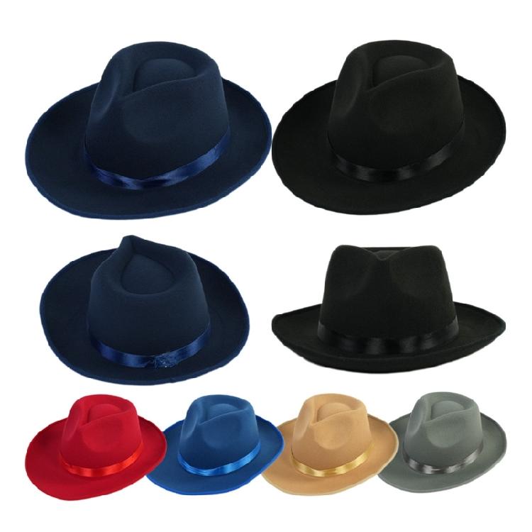 Bowlers Hat for Adult Stage Performances Hat Theme Party Costume Trilby Hat Masquerades Dress Up Hat Music Festival Hat