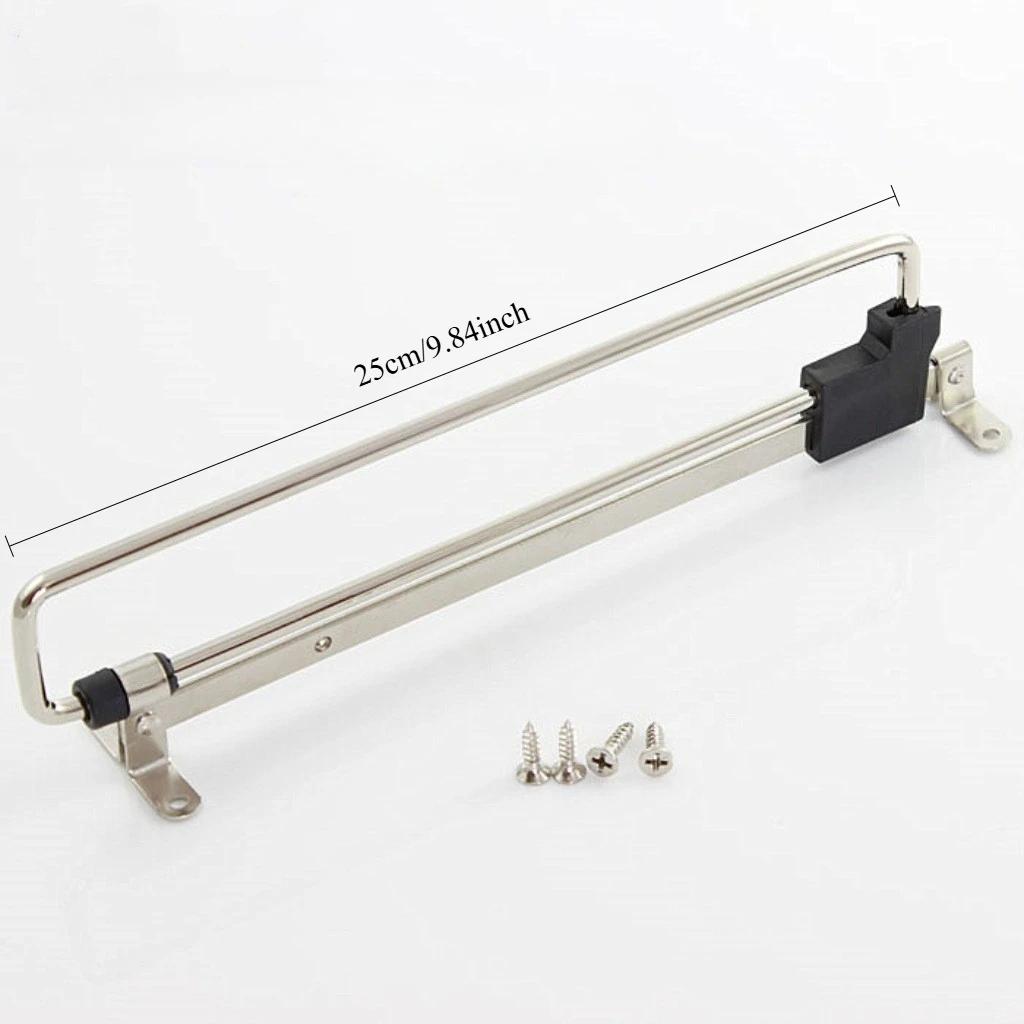 Retractable Closet Hangers Vertical Pull-Out Top Mounted Shallow Cabinet Hanging Rod for Trouser Storage No Hole Drilling Requir
