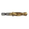 Tap Drill Bits Hex Shank Titanium Coated Metric Screw Combination Tapping Bit for WoodM10