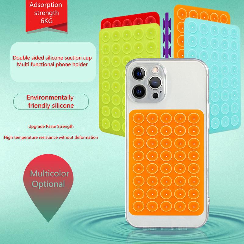1Pc Backed Adhesive Sucker Pad For Fixed Pad 40 Double Side Silicone Suction Pad For Mobile Phone Fixture Suction Cup