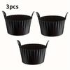 3-piece black silicone air fryer baking small cake tray multi-functional kitchen accessory, suitable for healthy cooking
