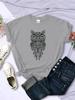 Dashing Owl Face Printing Womens Tee Shirts Casual Breathable Sport Short Sleeve Summer Street Hip Hop Tops Female Tee Clothes