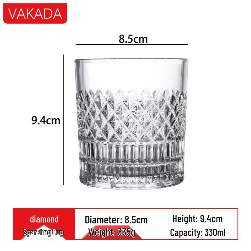 VAKADA Glass Whiskey & Beverage Tumblers