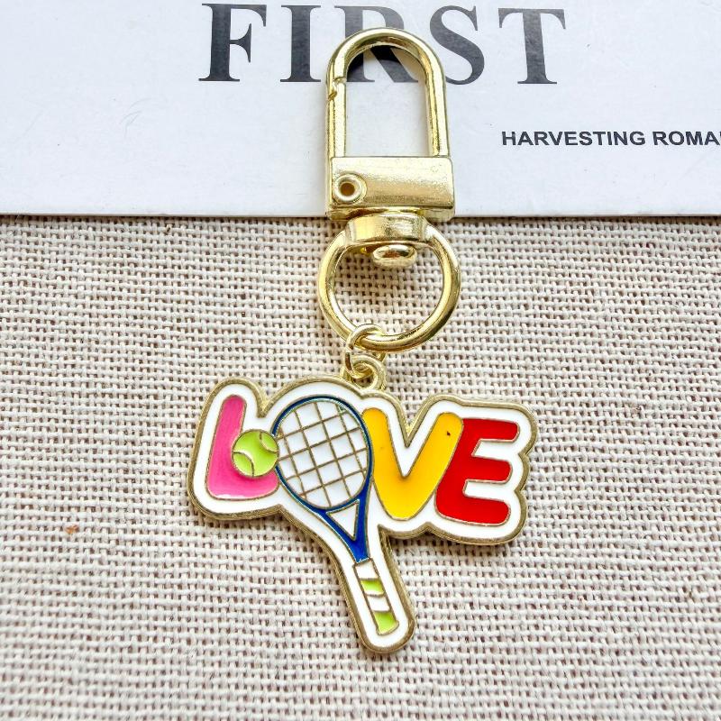 Mini Keychain Tennis Party Favors Tennis Ball Key Ring Tennis Bag Pendant Sports Keychain For Boys Girls School Carnival Reward