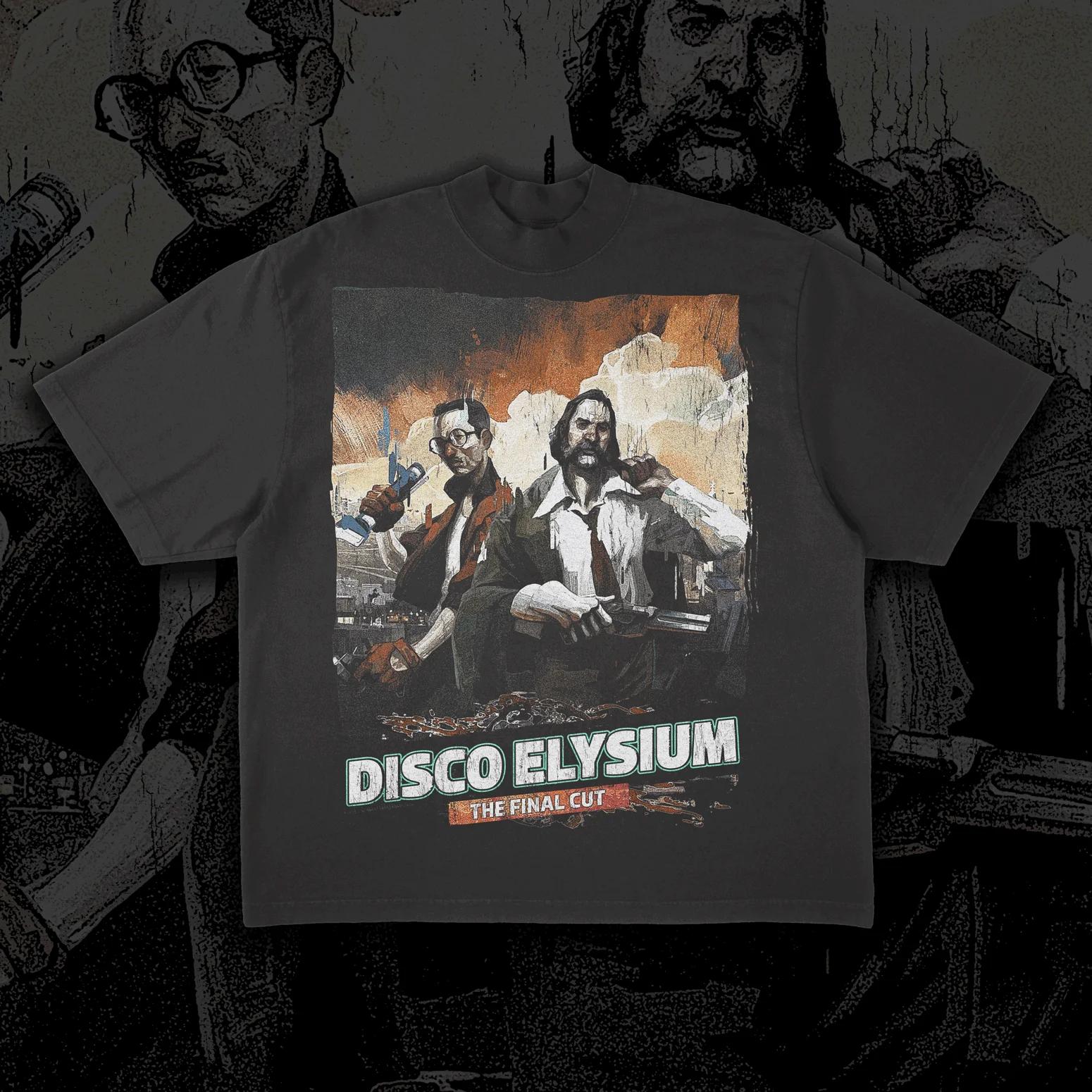 

Футболка з принтом Disco Elysium для чоловіків та жінок, літня, повсякденна, зручна, вільна та модна, з круглим вирізом, коротким рукавом M