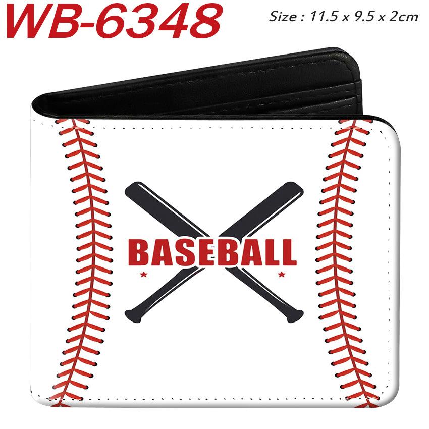 Sports Ball Bifold Wallet Football Basketball Rugby Pattern Student Coin Purse Card Holder Leather Short 1pcs