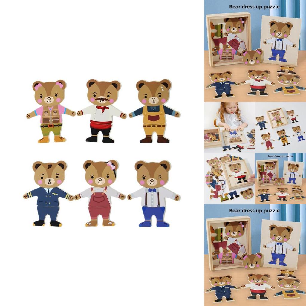 Wooden 3d Puzzle Toy For Kids With Fine Motor Skills Development And Matching Game