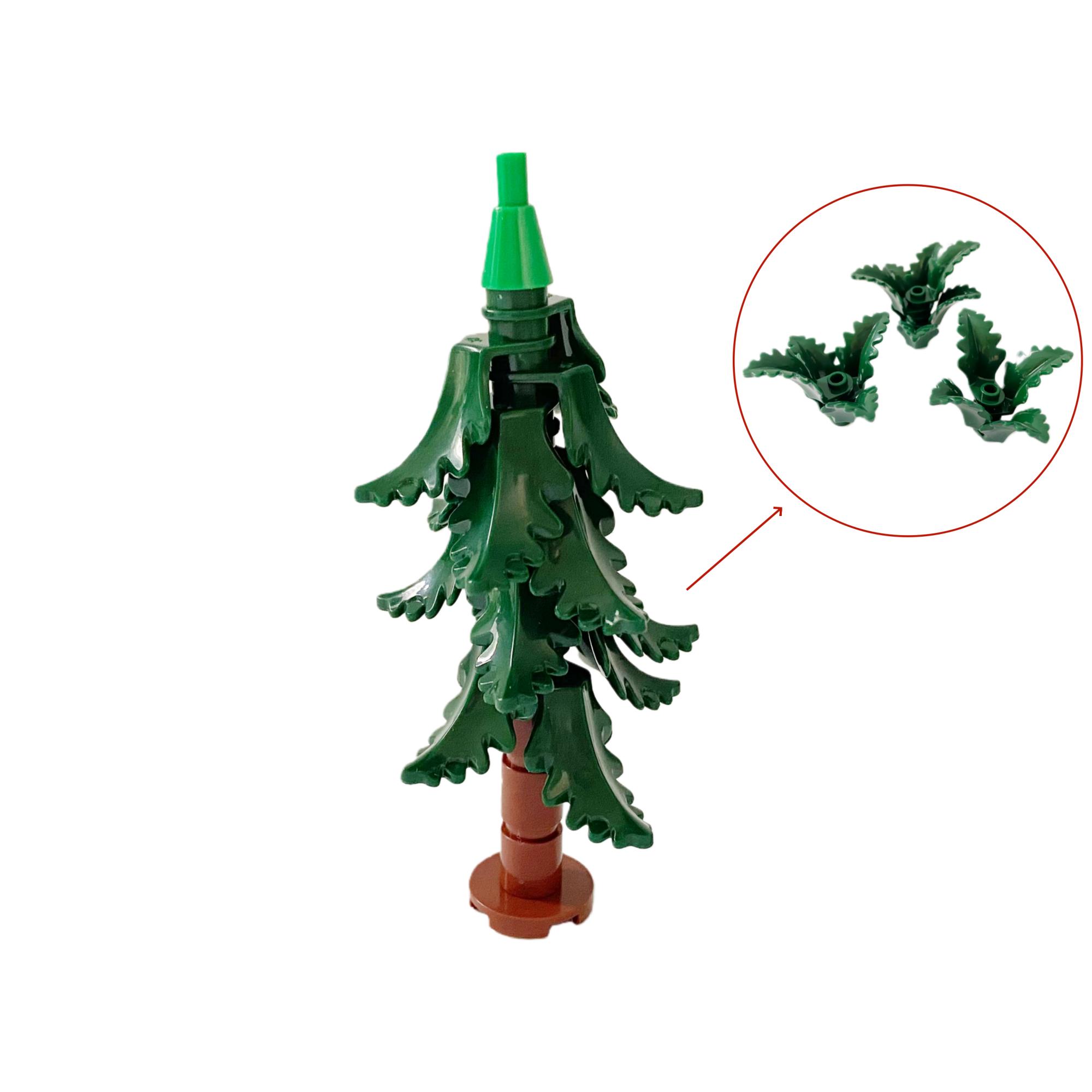 Pine Tree Vegetables Building Blocks set Pine Leaves Simulated Plants Accessories Creative Christmas Tree Building Blocks темно-зеленого