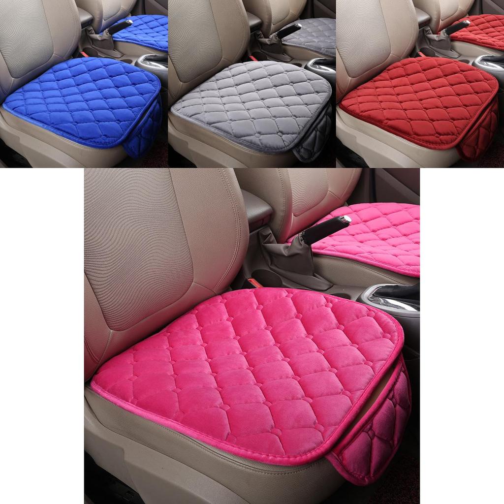 Plush Winter 1pc Anti Slip Auto Car Seat Cover Pad Lattice Pattern Cushion Chair