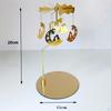 Metal Rotating Candle Holder Rotary Candlestick for Living Room Ornament Carousel