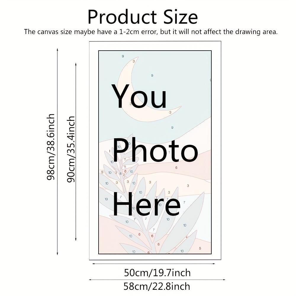 [Customized] Photo Custom Picture with Numbers Kits From Photo Acrylic Painting Kit for Home Decor, Gifts for Valentine's Day,  Birthday Without Frame