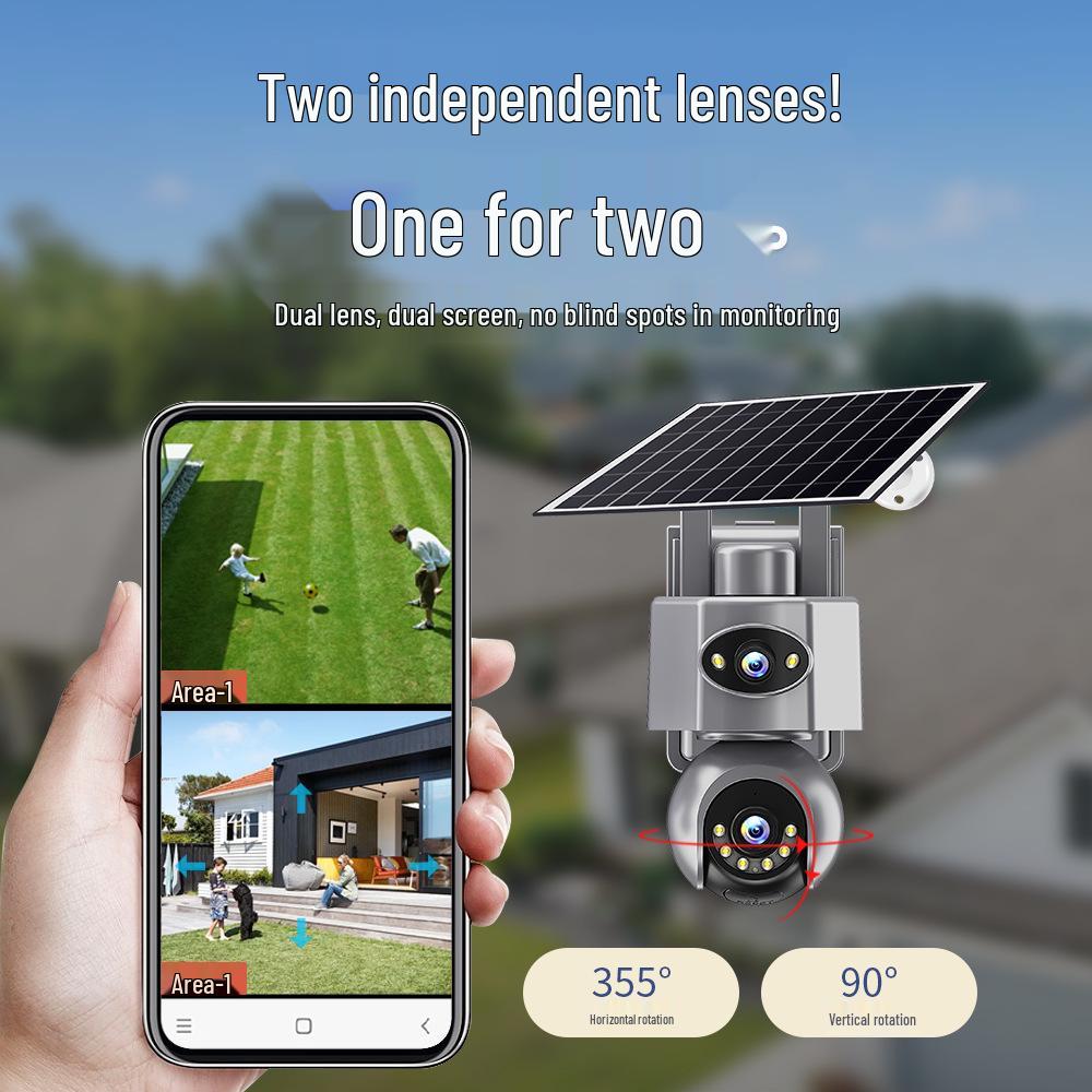V380Pro Solar 4G HD Low-Power Dual Screen Remote Dialogue Camera