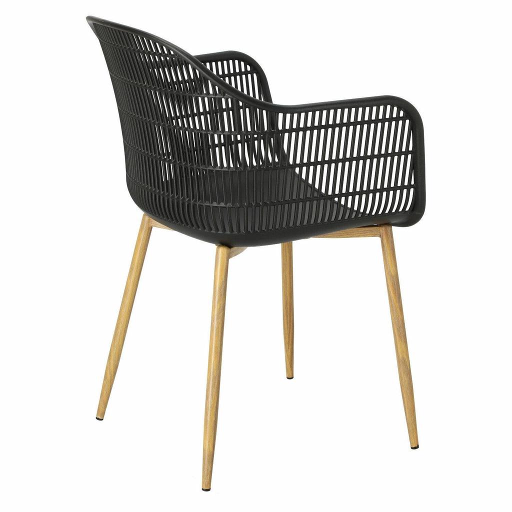 PLASTIC CHAIR black Becker OPENWORK metal base