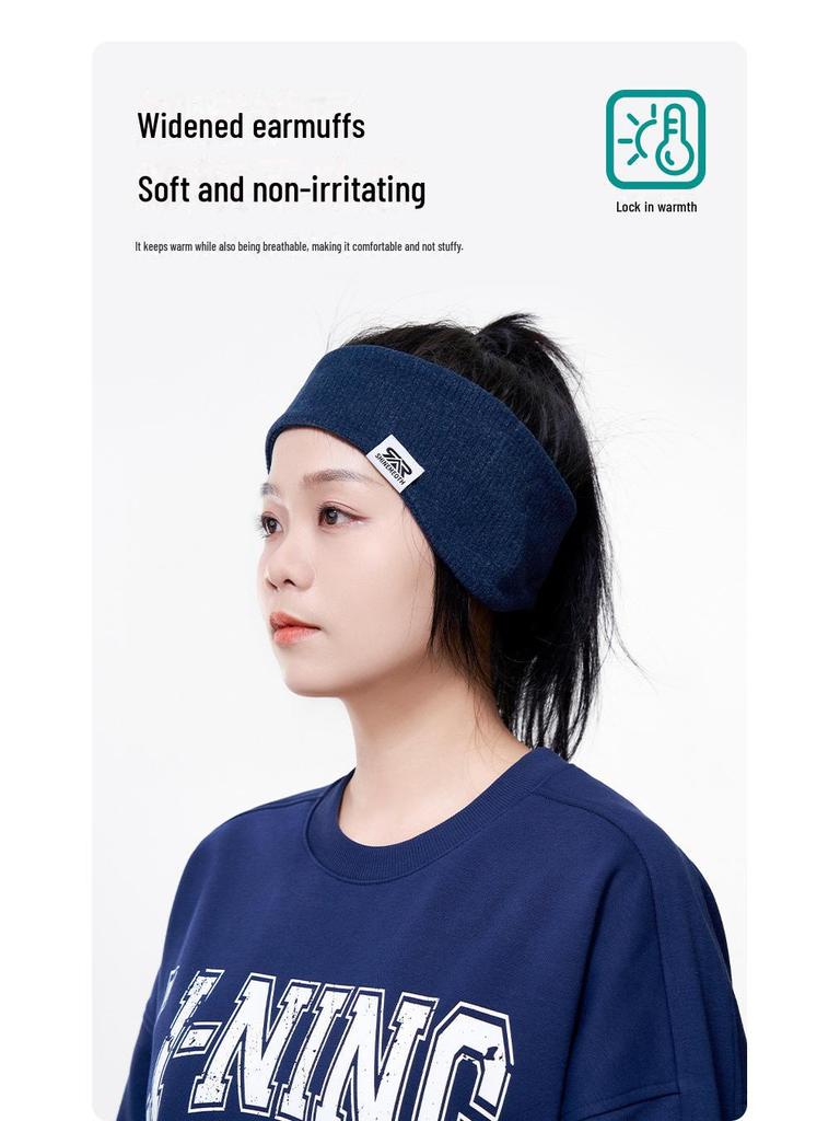 Sunmoss Women's Double-Layer Windproof Sports Headband - Warm Ear Protection for Autumn and Winter Running