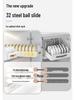 Bowl & Dish Pull-Out Storage Rack - In-Cabinet Drainer & Organizer