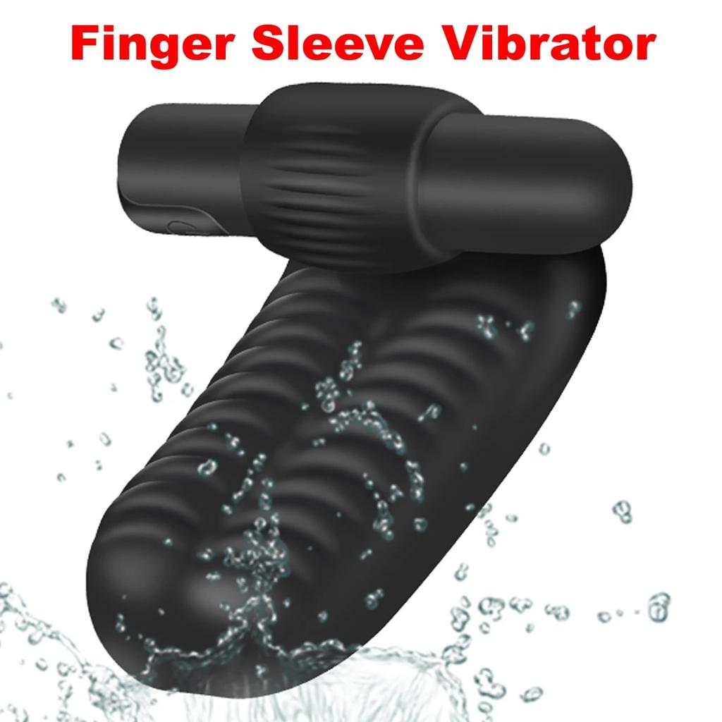 Finger Sleeve Vibrator G Spot Orgasm Massage Clit Stimulate Female Masturbator Vibrator Lesbian Sex Toys Finger Sleeve Condoms