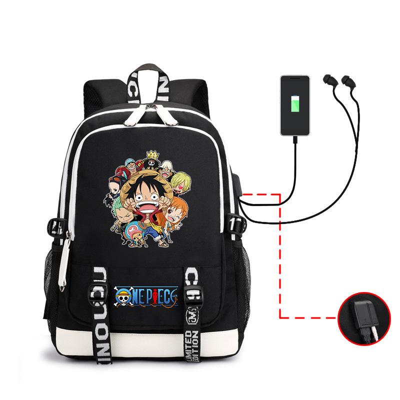 

Riman Peripheral Backpack, Youth Large-Capacity Schoolbag Usb Computer Bag Travel Bag One piece backpack