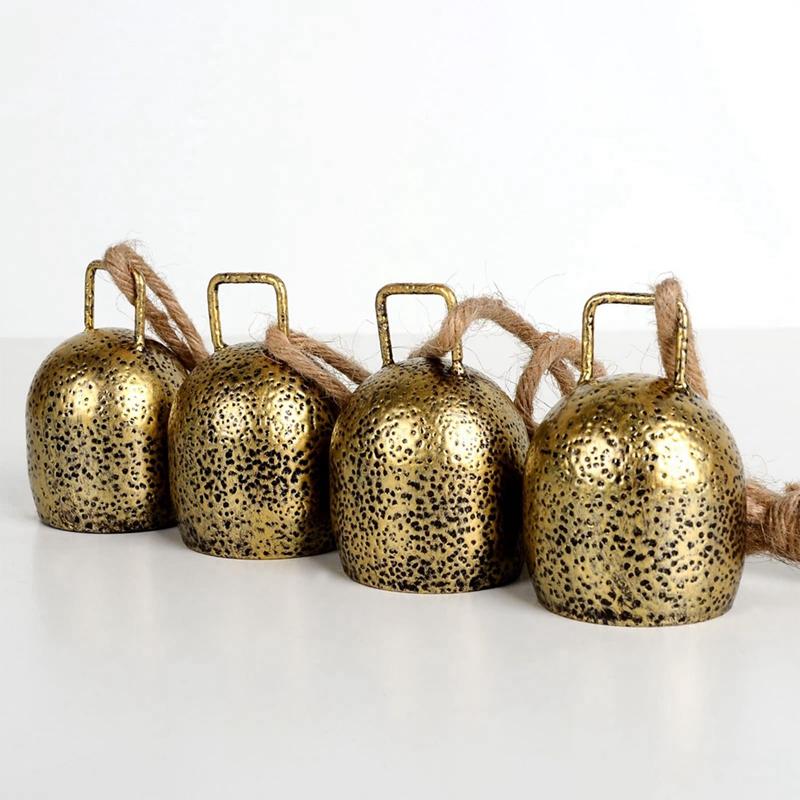 Christmas Cow Bells Rustic Vintage Bell Christmas Decoration Gold Rustic Bells Christmas Tree Hanging