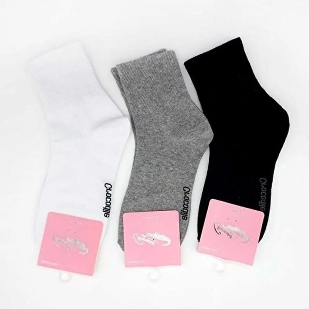Women s Elastic Waist 5 Pairs Crocodile Comfortable Mid-Calf Socks (HSJ-WFFO9FX) 5 pairs of gray