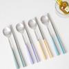 Kamomekitchen [2+2 4-person Set] Kamomekitchen Korean-made Verbe Cutlery Set (4 Spoons, 4 Chopsticks, Forest Sunset Color)