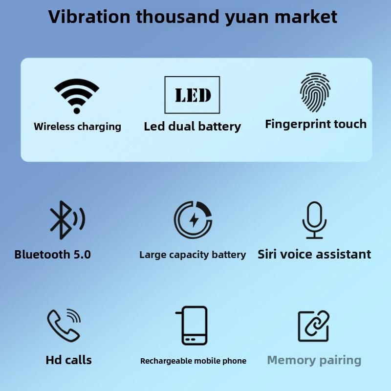 Sports Business Bluetooth Headset S In-ear TWS Digital Display